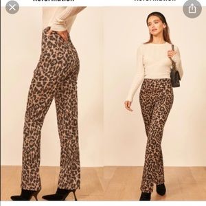 Reformation Leopard Print Pants